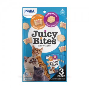 Inaba Juicy Bites met krab & sint jakobsschelp 3 packs a 11 gram