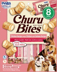 Inaba churu bites dog kip/zalm wraps 8x12gram