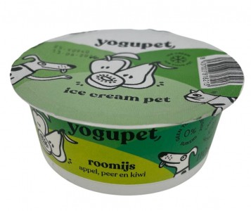 Yogupet ice cream pet appel, peer, kiwi 110gram