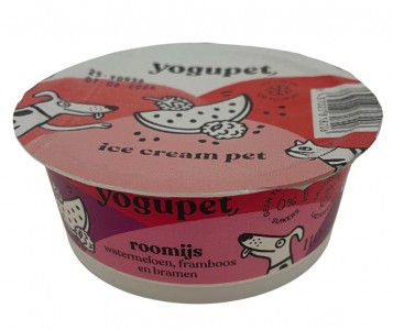 Yogupet ice cream pet watermeloen,bramen en frambozen 110 gram