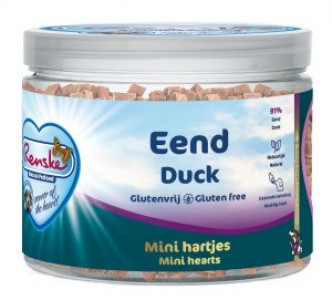 Renske gezonde beloning mini hartjes hond eend 100gr